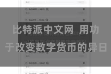 比特派中文网  用功于改变数字货币的异日